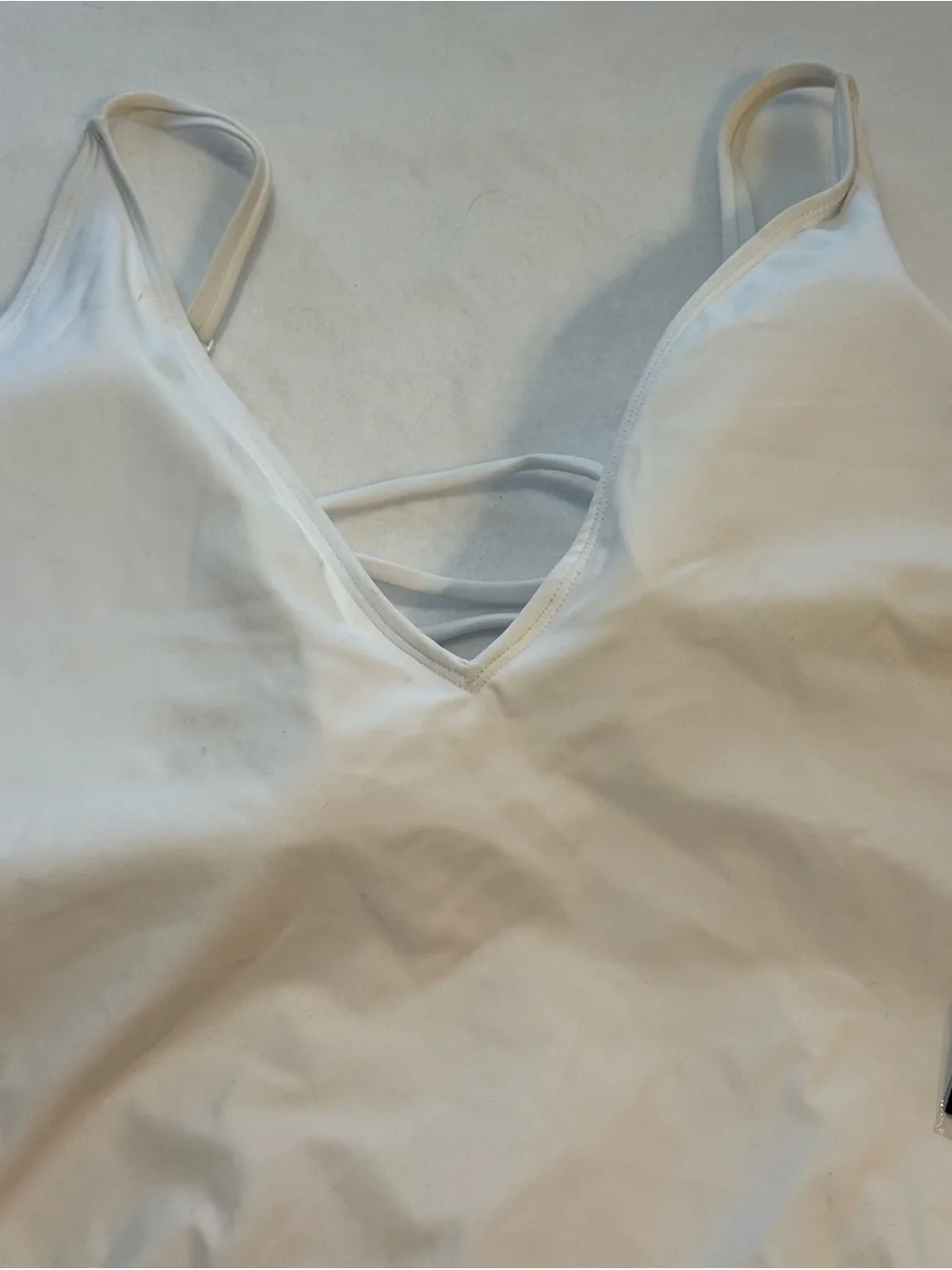 New Ta3 Plungey Swimsuit. White. 3X Regular/Long